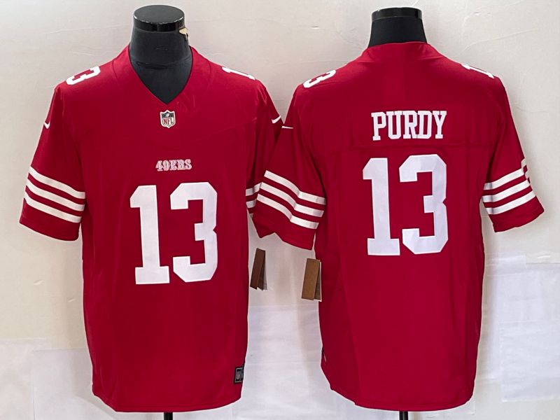 Men San Francisco 49ers #13 Purdy Red 2023 Nike Vapor Limited NFL Jersey